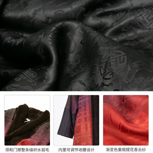 吉祥衣家气质高级感中国风新中式复古保暖女装凤鸟鸣西海棉服外套 商品图2