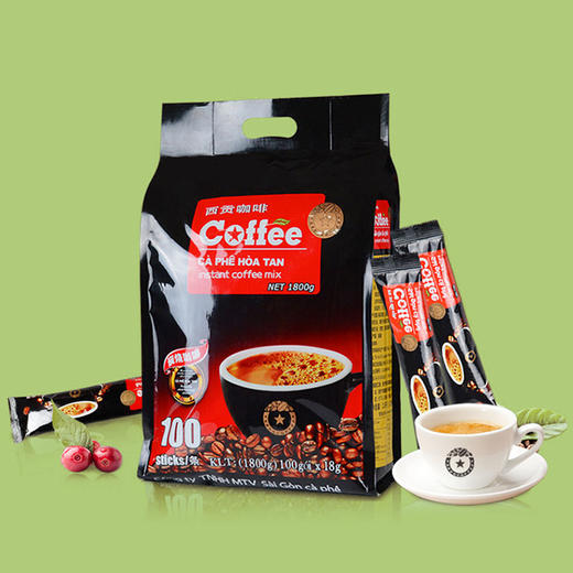 越南进口西贡三合一炭烧速溶咖啡900-1800g 商品图1