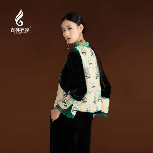 吉祥衣家高端复古中国风熊猫背心新中式气质女装太极轻甲马甲 商品图4