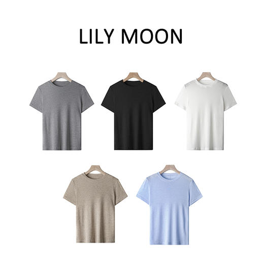 LILYMOON天丝羊毛轻设计T恤百搭透气LM2508 商品图4