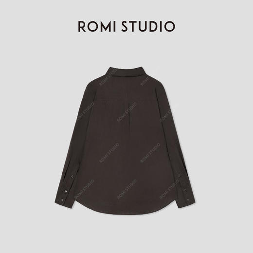 ROMI STUDIO“惬意自然”100%亚麻轻薄翻领宽松长袖衬衫 RWCSSG1610 商品图1