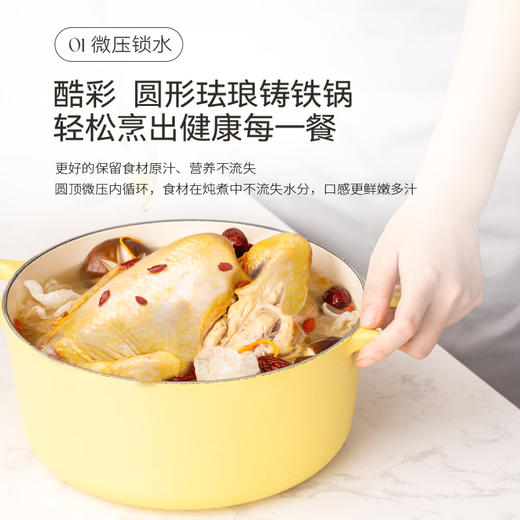 法国进口（Le Creuset）酷彩铸铁锅圆形22cm3.3L经典橘色 商品图3