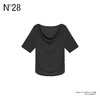 【破价】N°28 2025春季新款醋酸T恤 显瘦堆堆领时尚百搭设计感薄款上衣895141T354 商品缩略图1