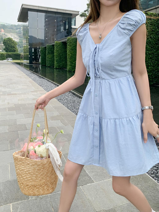 【169元任选2件】最后一波现货！系带V领连衣裙 商品图9