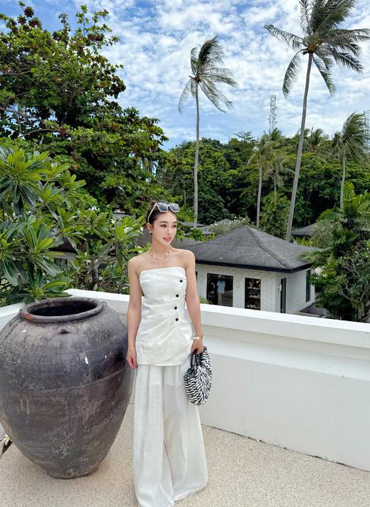 PIANAI冷小姐# 冷小姐私服同款抹胸阔腿裤套装 商品图3