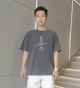 佐丹奴男装25年新款蔚蓝经典系列纯棉T恤衫01095210