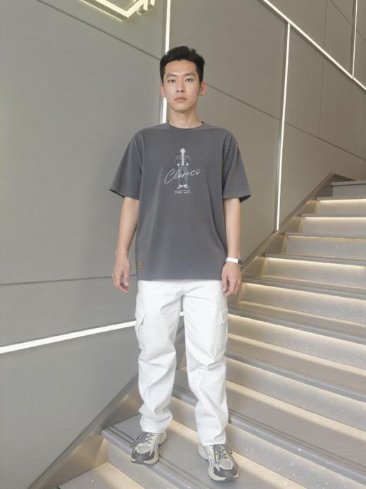 佐丹奴男装25年新款蔚蓝经典系列纯棉T恤衫01095210 商品图1