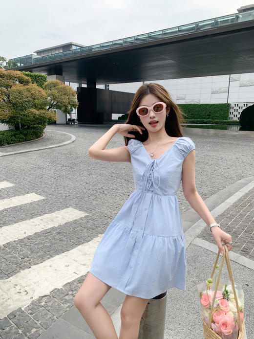 【169元任选2件】最后一波现货！系带V领连衣裙 商品图7