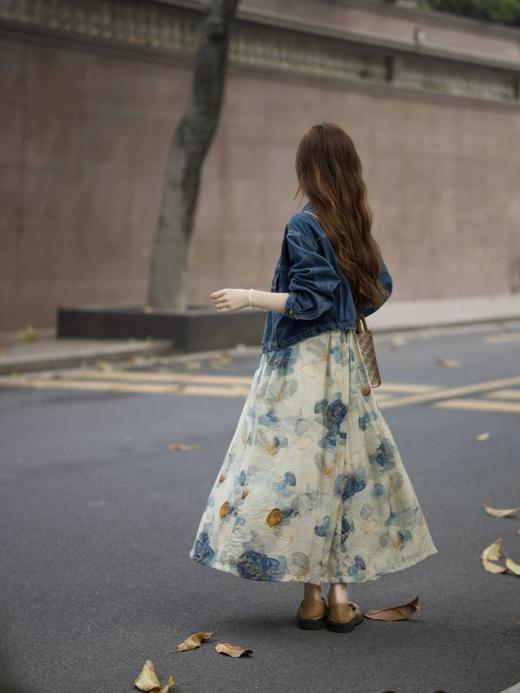 【百图lulu定制】【逍遥游背心裙】有腰带  梦幻 蝴蝶 水彩画 排褶 有口袋背心连衣裙 商品图6