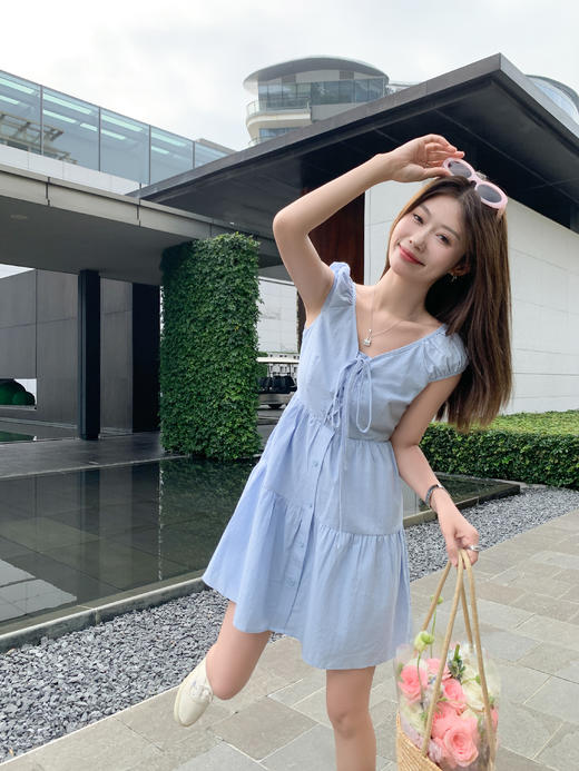 【169元任选2件】最后一波现货！系带V领连衣裙 商品图8