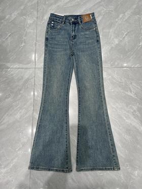 【门店同款】ENJOY春季腰头笑脸微喇裤 161926461