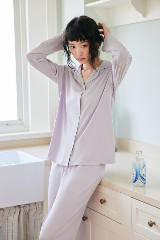 【德国 MONZECIKOIMS桑蚕丝睡衣】极致体验内裸感睡衣顶级享受 睡衣界的“拉夫劳伦"舒适度天花板 6A级有机桑蚕丝混纺精梳棉，细润软糯 商品图3