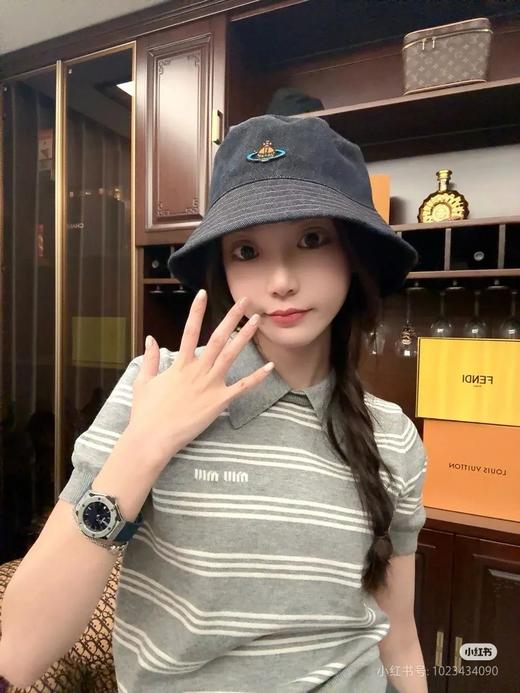 miumi*|缪谬针织撞色条纹复古翻领女士polo衫短袖 商品图2