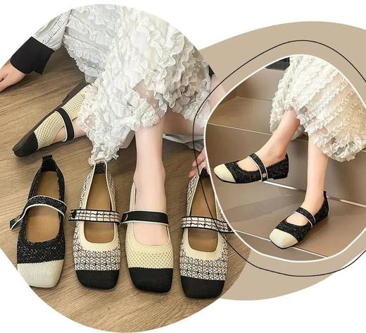 鞋界天花板🩰【XUXI叙希-法式软糯飞织王妃鞋】 试过的人🤩都说：穿它只有零次和无数次的区别 ✔️宽脚肉脚都能一穿拯救❗舒适度一骑绝尘清爽提气质 商品图5