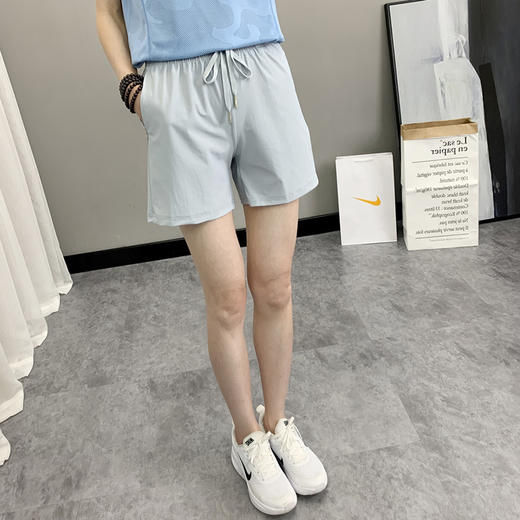 健身速干短裤女夏季冰丝薄款户外松紧宽松运动跑步透气休闲裤男22000-CC 商品图1