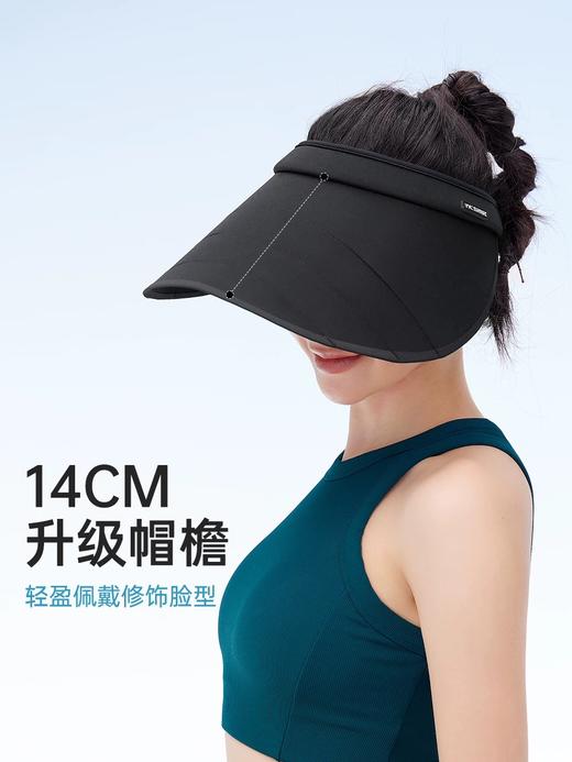 VVC防晒帽女款2025新款三折帽大帽檐空顶户外男遮阳帽黑色太阳帽 商品图2
