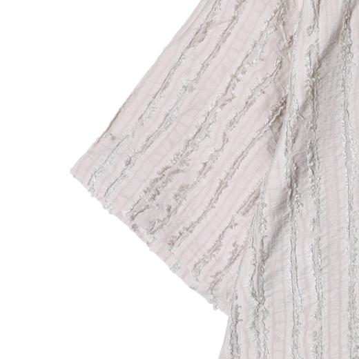 25AS392夏季高级感新款韩版纯色竖纹肌理感短袖衬衫休闲复古时尚上衣 商品图4