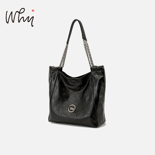Why女包小众设计垃圾袋包慵懒风菱格流浪包高级感大容量链条包YA5371 商品图2