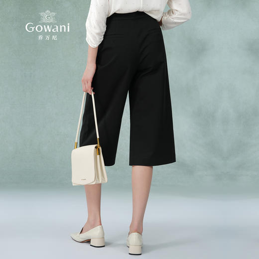 乔万尼新款夏季休闲裤女宽松直筒裤时尚七分阔腿裤ES2F162 商品图4