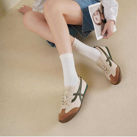Safiya/索菲娅2025春季轻便透气休闲复古百搭拼色平底阿甘鞋SFD1112097 商品图6