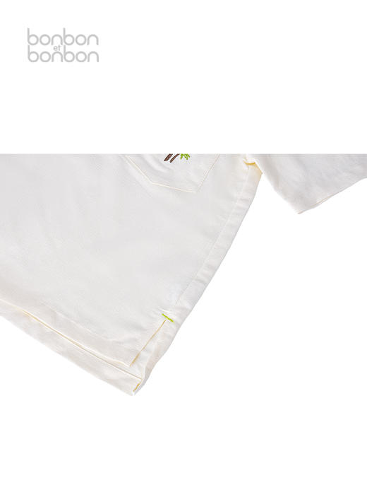 度假椰树刺绣棉麻上衣 商品图4