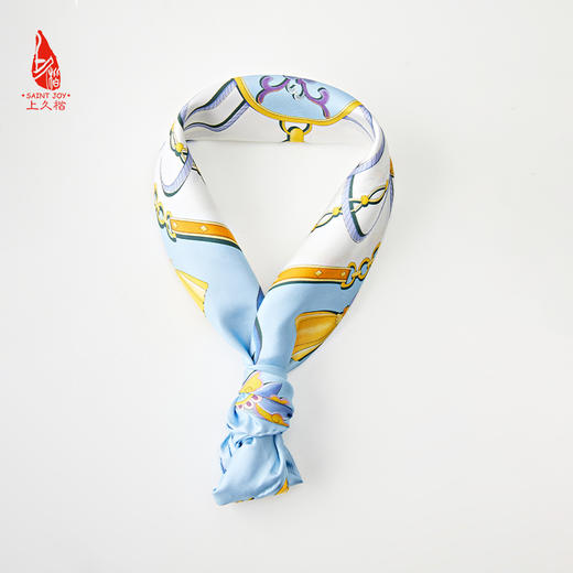 SAINTJOY/上久楷真丝方巾 印花真丝方巾 锁藤 FJS20054 商品图6