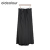 oldcolour夏季新款黑色时尚通勤优雅简约设计感半身裙女Q220609A1 商品缩略图0