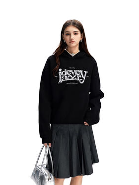 IDeverRAY明星私服男女情侣同款薄款毛圈宽松连帽卫衣