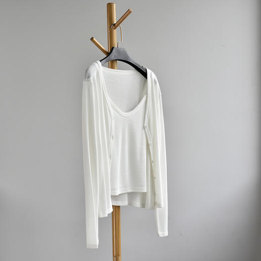 丁摩 【开衫套装】春季新款女装针织开衫吊带上衣开衫套装女空调衫5ZF-208 商品图7