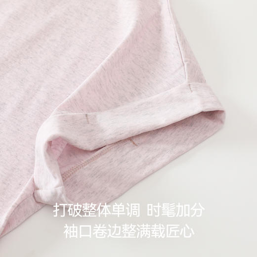 观偎C05C08麻感棉卷边短袖 100% 商品图6