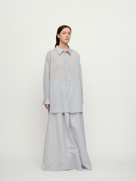 Ruohan 条纹丝绵经典衬衫