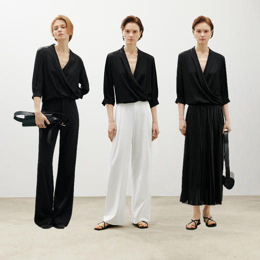 【商场同款】麦檬亲肤柔软桑蚕丝衬衫5F4120841 商品图1