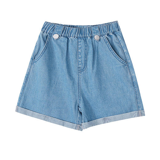 笛莎Deesha 童装女童裤子2025夏新款女童休闲卷边牛仔短裤 商品图4