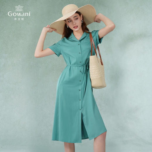 乔万尼真丝v领连衣裙夏季气质休闲桑蚕丝EI2E879 商品图2