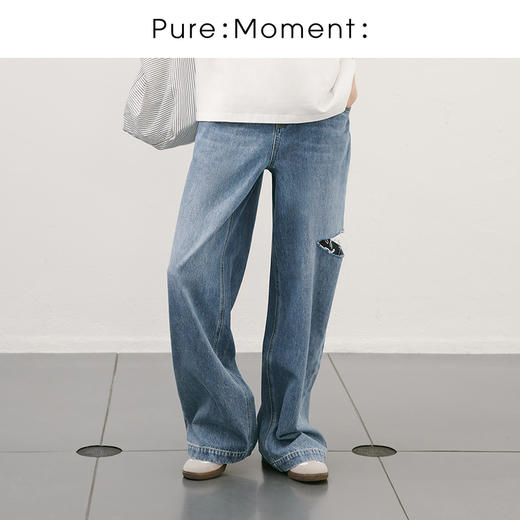 【商场同款】麦檬牛仔长裤4F4151021 商品图0