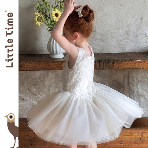 Little time女童公主裙夏季小女孩连衣裙2025儿童背心裙礼服纱裙 商品图2