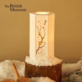大英博物馆 岁寒三友系列 浮光映雪浮雕陶瓷 烛台摆件