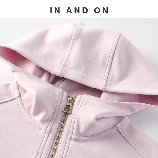55180  IN AND ON  城市假日 精梳棉休闲半拉链连帽卫衣   商品图6