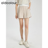 oldcolour夏季新款撞色拼接简约气质高腰宽松休闲短裤女Q220702A1 商品缩略图0