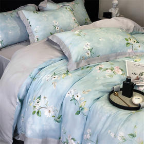 自然醒轻奢高级感凉感夏季裸睡透气50支天丝四件套金太阳100莱赛尔床品床单被套床上用品KY