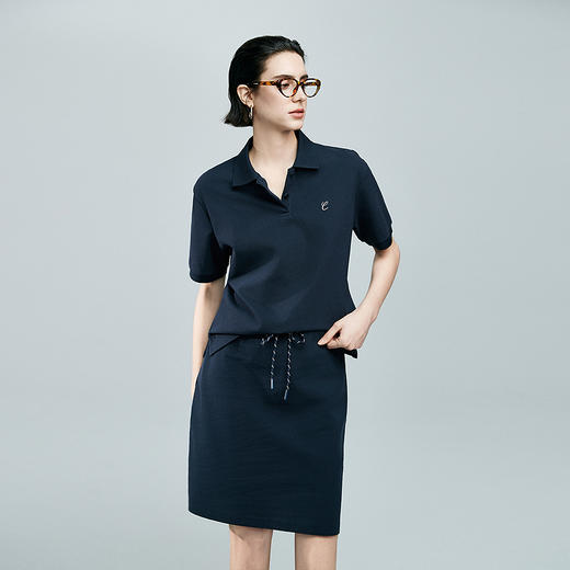 棉仓363601021-初棉凉感透气菠萝纹理POLO短袖套装 商品图0