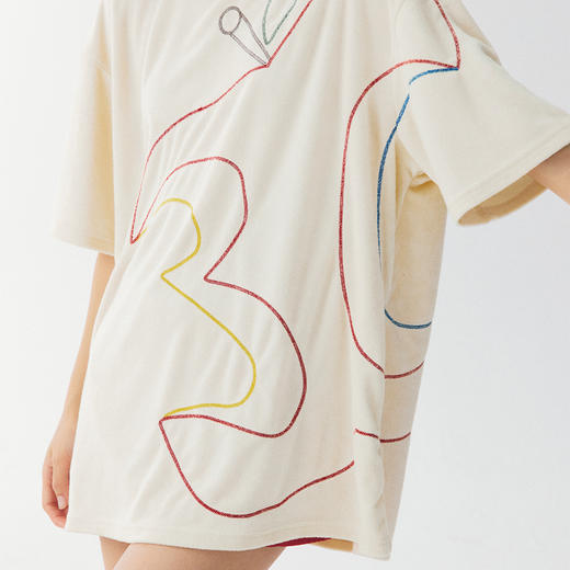 CryingCenter 3C苹果毛巾锁链绣T恤 哭喊中心 商品图2