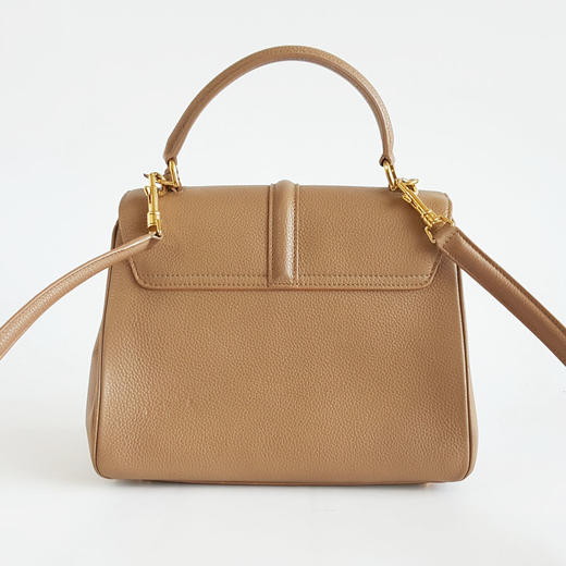 【95新】CELINE思琳小号奶茶色soft 16锁头包手提单肩包女士现售价：8200！220325NJS02 商品图3