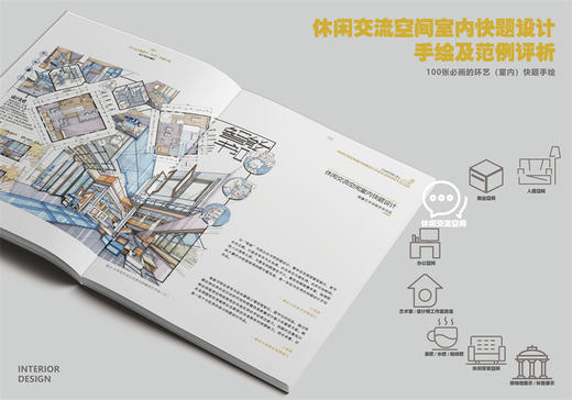 100张必画室内（环艺）快题手绘设计方法与解析  9787577216850  华中科技大学出版社 商品图5