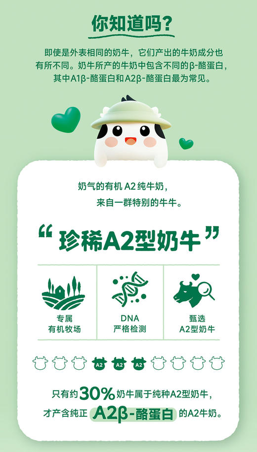 奶气有机A2β-酪蛋白儿童纯牛奶3提（赠同款4盒） 商品图3