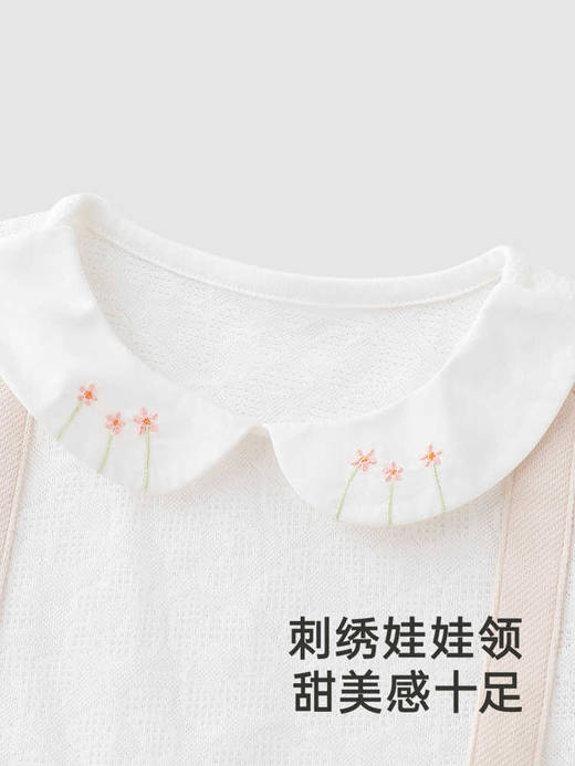 英氏婴儿衣服夏季透气女宝连体衣可爱假两件哈衣新款YRHBJ2R025A 商品图4