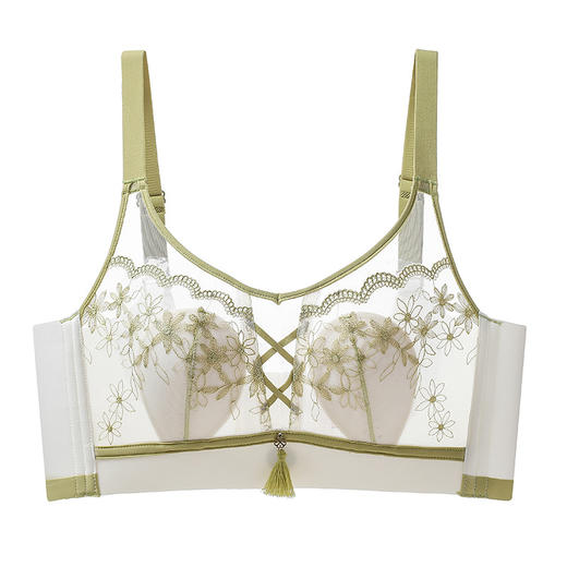 【国风感❗超薄透气兔耳朵内衣】自然上托胸型，轻松穿出深V聚拢，触感柔和不扎肤皮肤，文胸收副乳调整型蕾丝胸罩内衣QQ 商品图7