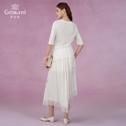 【两色可选】乔万尼冰丝打底针织衫女薄款小香风设计感圆领夏款中袖EI2M812 商品图6