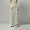棉仓363618008-初棉粗支全亚麻阔腿裤 商品缩略图0