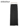oldcolour夏季新款松紧腰系带直筒宽松休闲简约长裤女Q280701A1 商品缩略图0